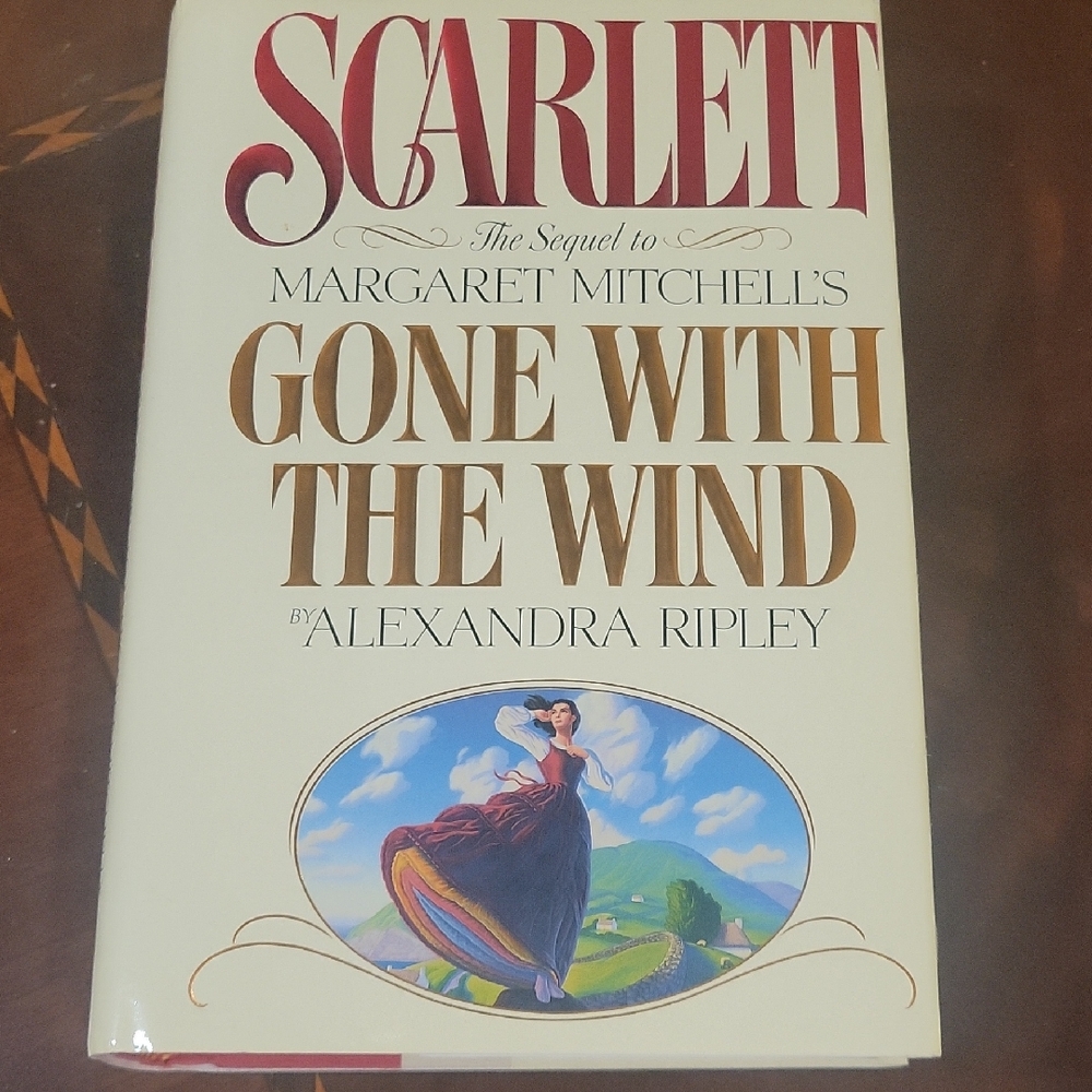 Scarlett Gone With The Wind Hardcover - Red & Gold Cover
